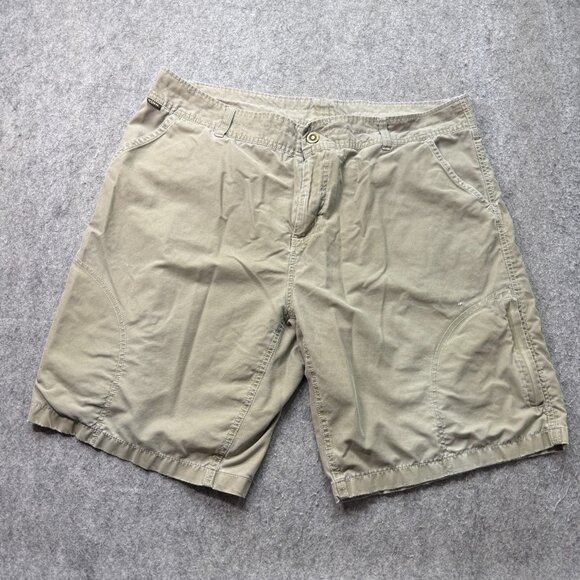 Kuhl Shorts Men 38 Beige Cotton Nylon Stretch Cargo Pocket 10" - Picture 1 of 16